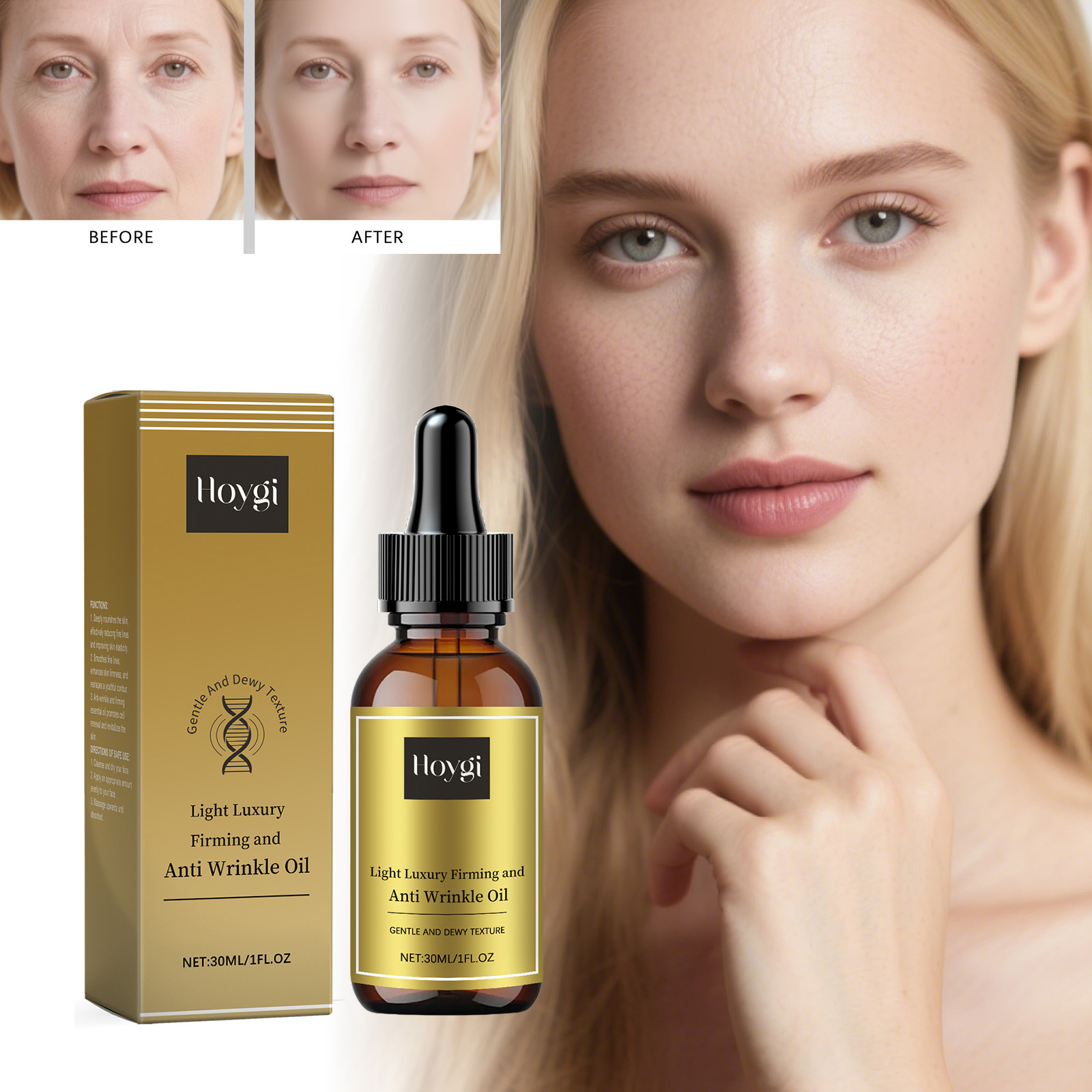 Luxury Skincare For Women - Minyak Perawatan Wajah Pengencang, Anti Kerut,