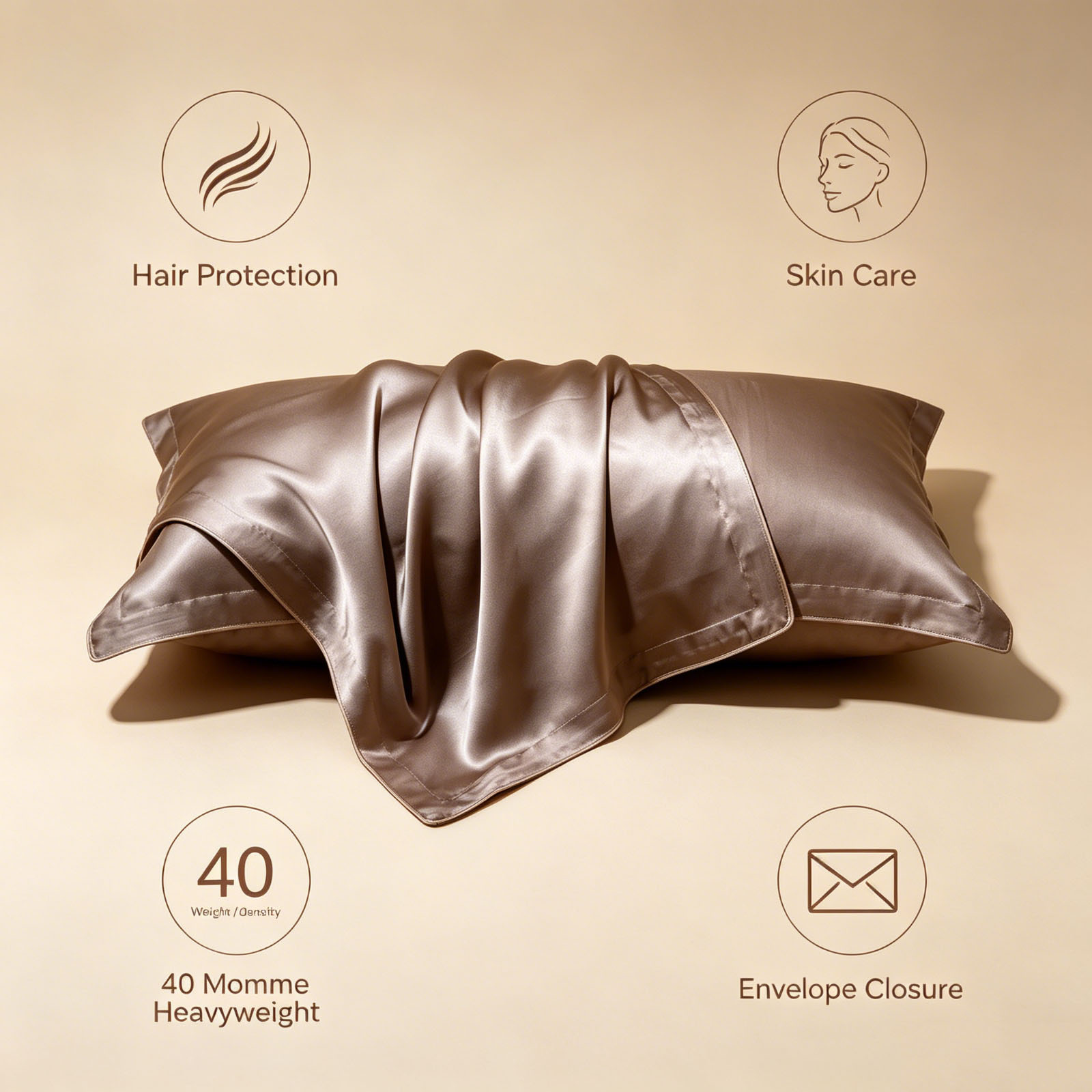 2 Buah Sarung Bantal Sutra Uku - Luxury Skincare For Women ulasan dan harga