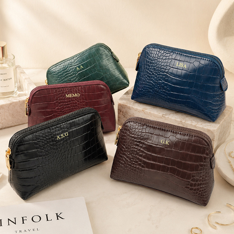 Tas Kosmetik Kulit Buaya Mewah - Luxury Skincare Samples ulasan dan harga